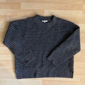 Madewell ribbed textured gray sweater